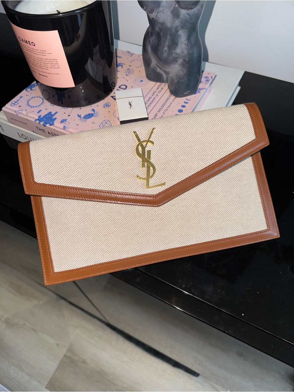 Saint Laurent Tan Leather Clutch - Picture 8 of 16